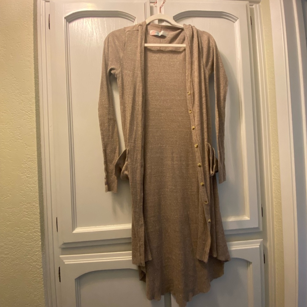 Women's Free People Tan Button Down Shirt
